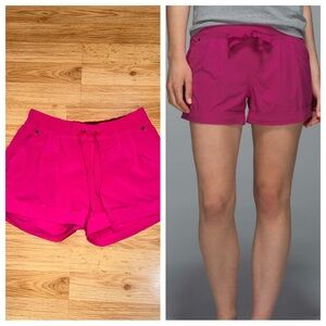 Lululemon Spring Break Away Jewelled Magenta Athleisure Casual Cuffed Shorts 6
